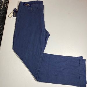 New Polo Ralph Lauren 100% Linen pants, Men’s Navy blue. Size 34x32